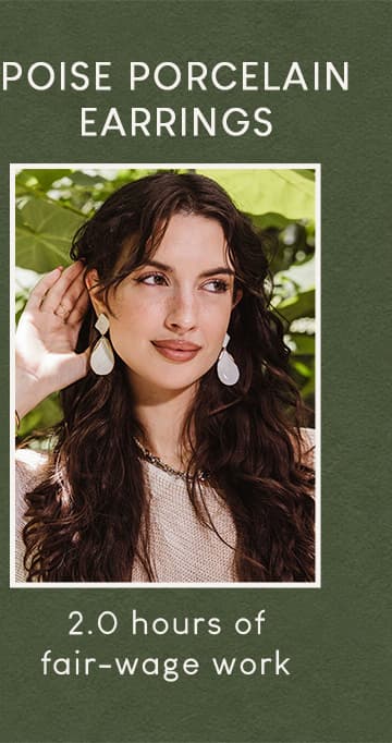 Poise Gold & White Earrings