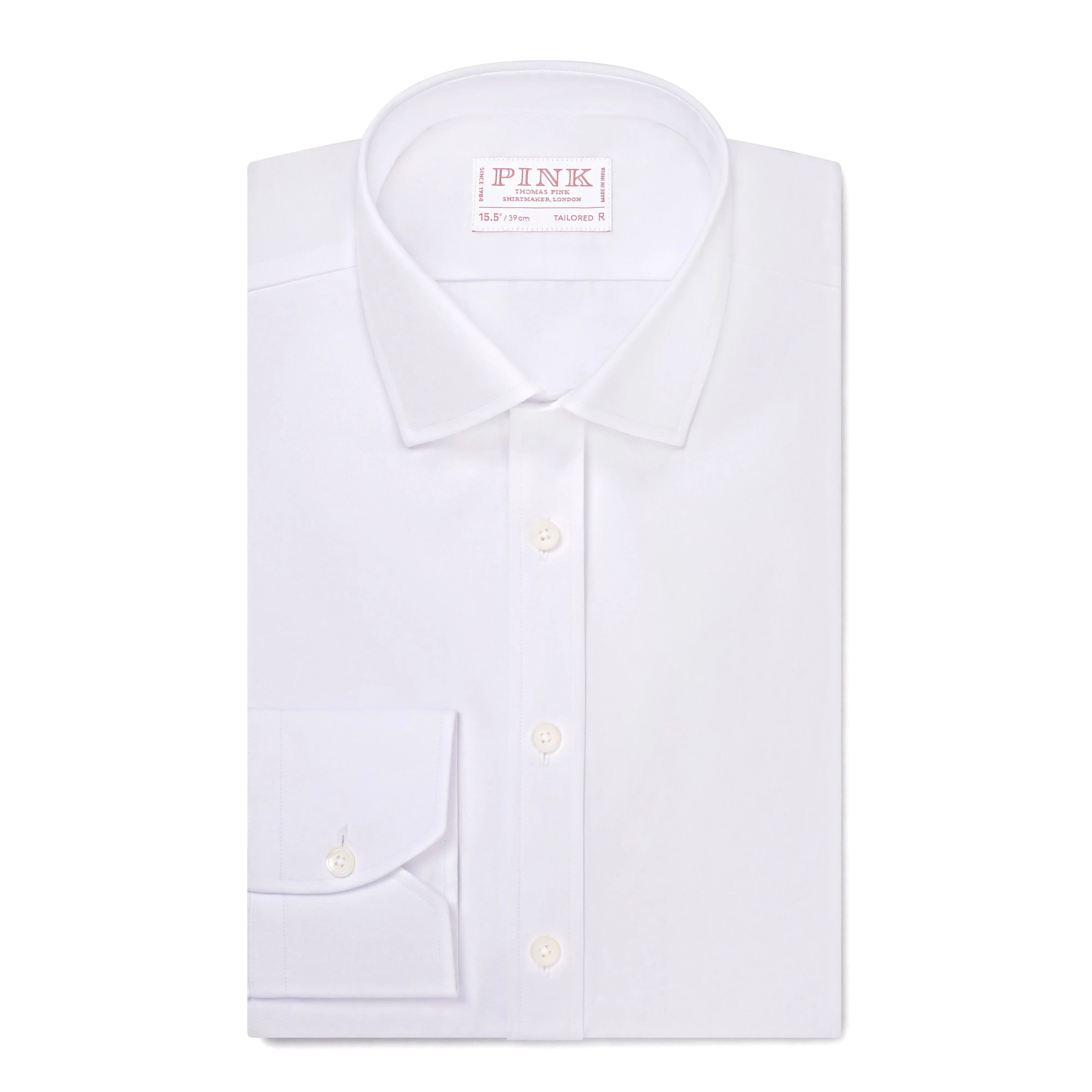 Image of White Tailored Fit Essential Poplin Formal Shirt