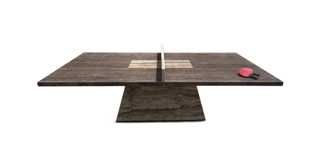 Image of Travertine Modern Hands Ping Pong Table