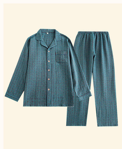 Personalised Men’s Finely Woven Cotton Pyjama Set