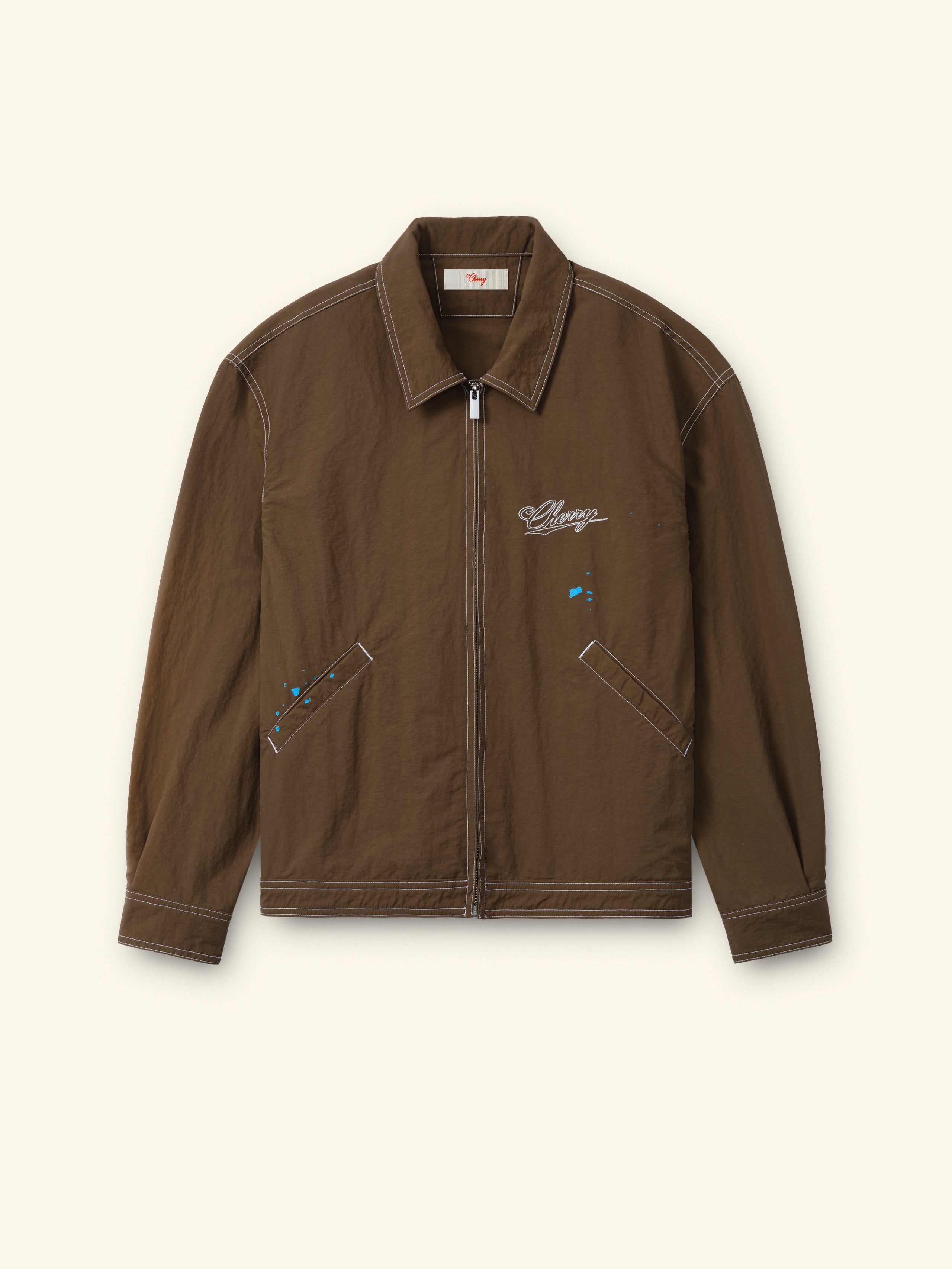Image of Nylon Running Jacket (Brown)