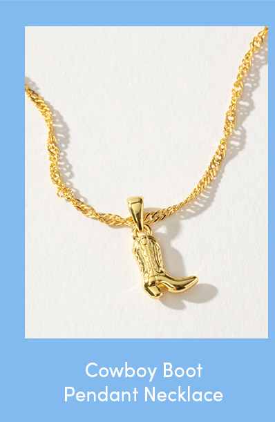 Cowboy boot pendant necklace