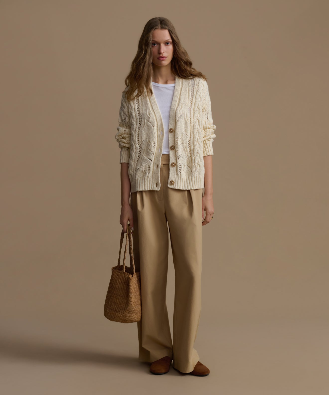 Image of Cotton Cable Cardigan