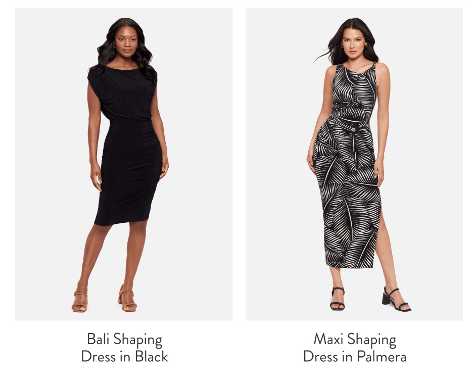 Bali Shaping Dress in Black Maxi Shaping Dress in Palmera