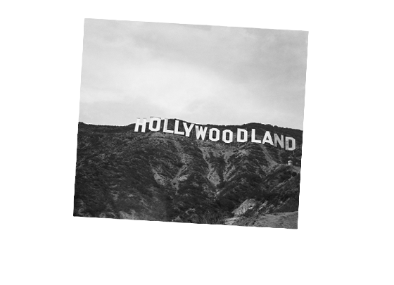 The Hollywoodland sign.