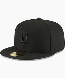 Image of New Era Detroit Tigers 2-Tone Color Pack 59FIFTY Fitted Hat-Black/Black