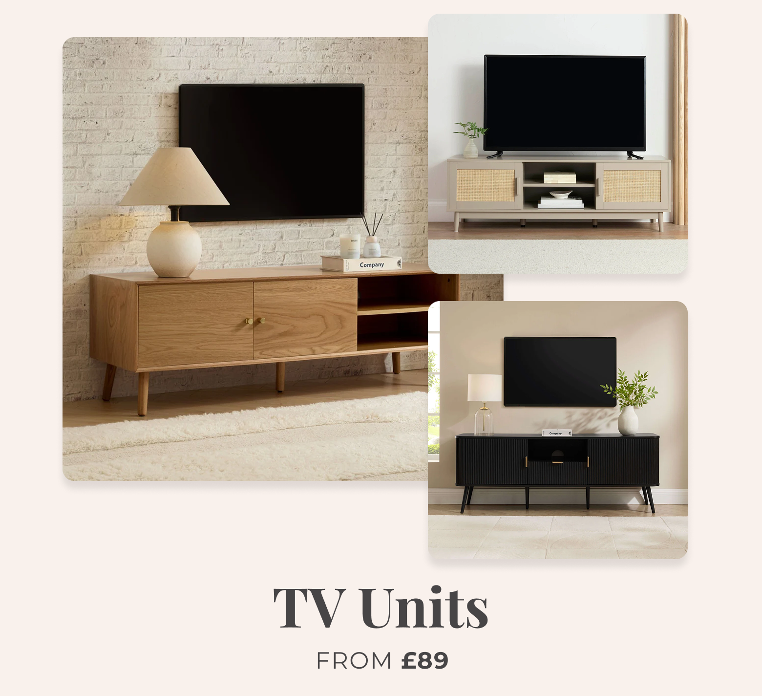 TV units from £89