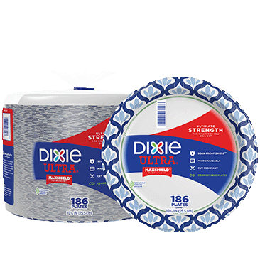 Dixie Ultra 10-1/16-inch Paper Plates, 186-Count