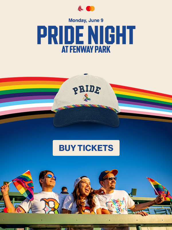 Pride Night at Fenway Park. Monday, June 9. Buy Tickets.