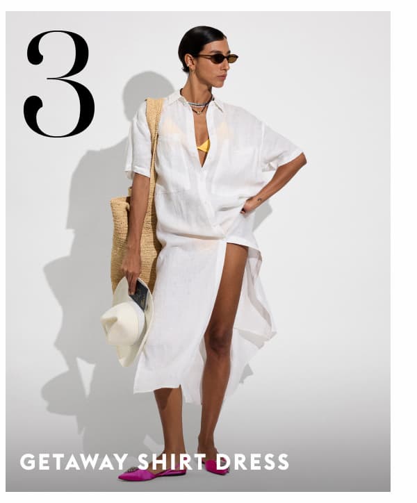 Getaway Shirt Dress Coconut
