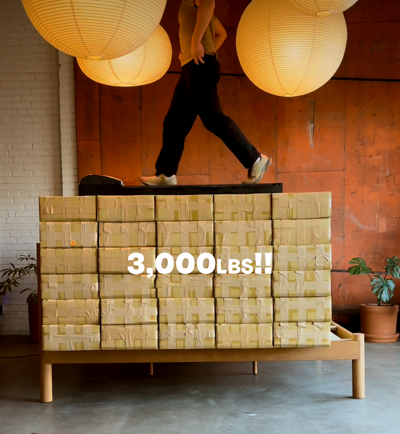 Keeps Heavy Duty Bed Frame Durability Test 3000lbs