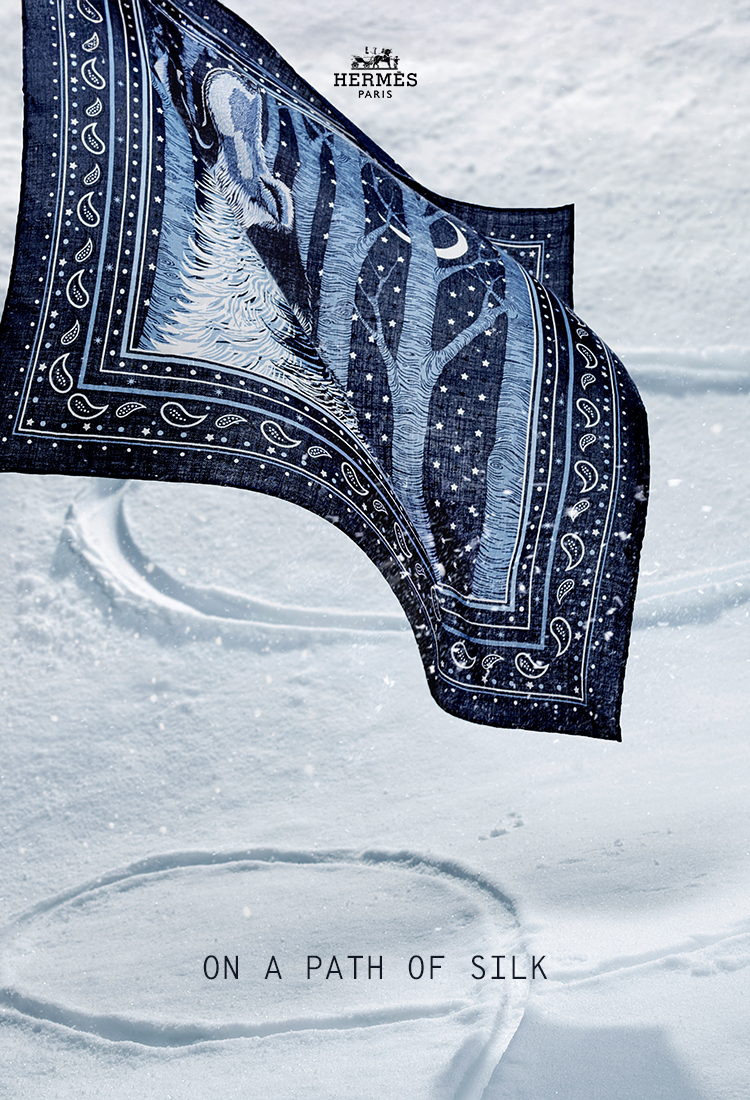 Animated video from the Herm&egrave;s Christmas newsletter highlighting silk for men