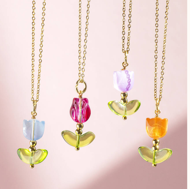 Glass Tulip Necklace