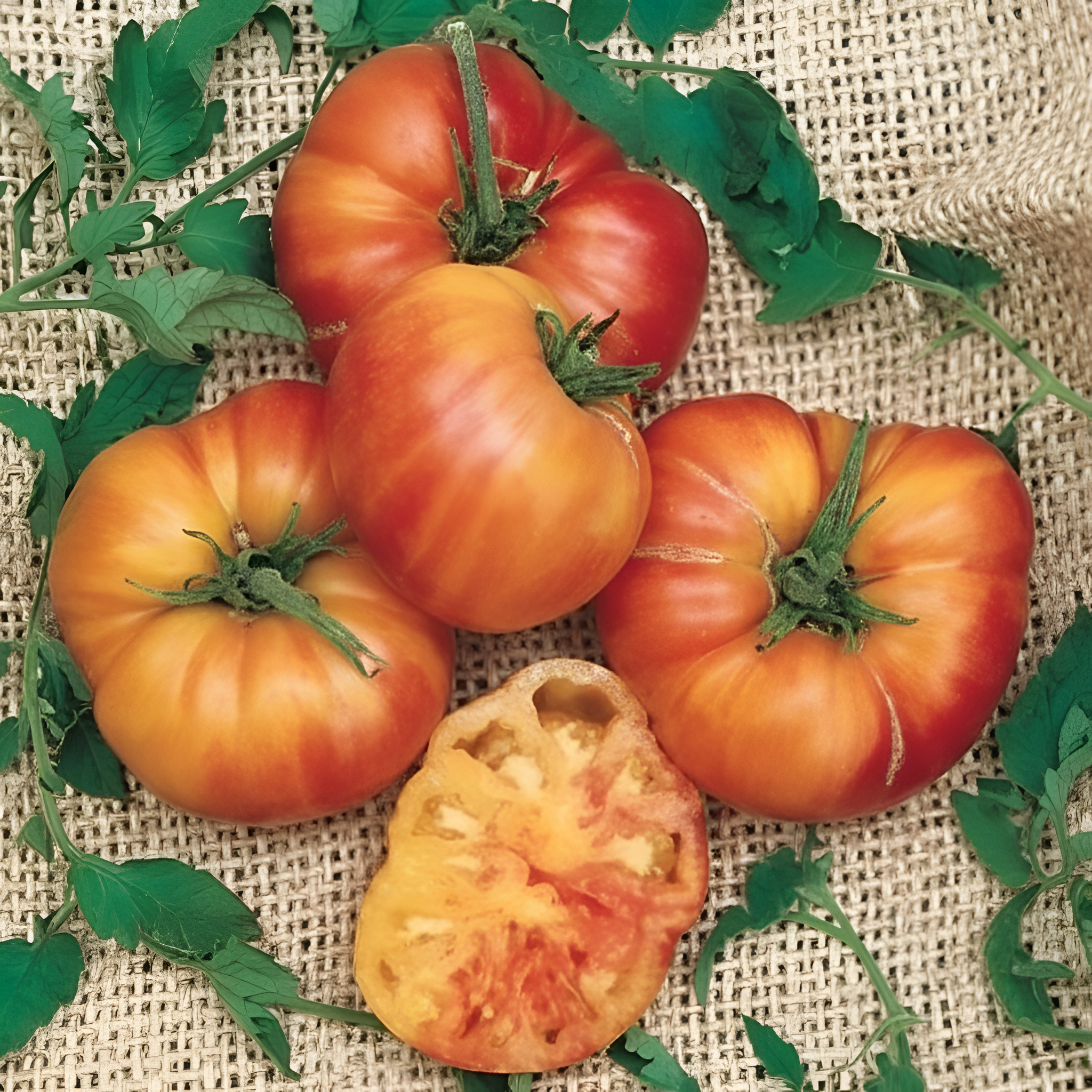 Image of 100 Pieces Of Organic Heirloom Large Rainbow Tomato Seeds