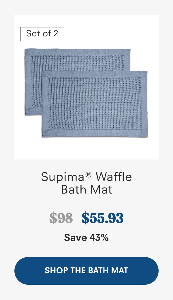 Supima® Waffle Bath Mat