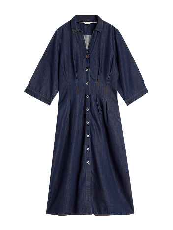 Shop Luna Denim Pleat Dress