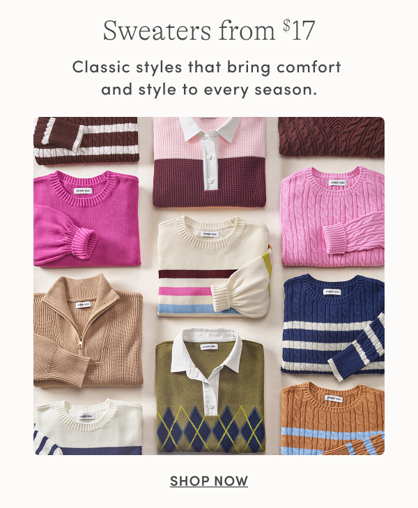 Shop Sweaters from $17