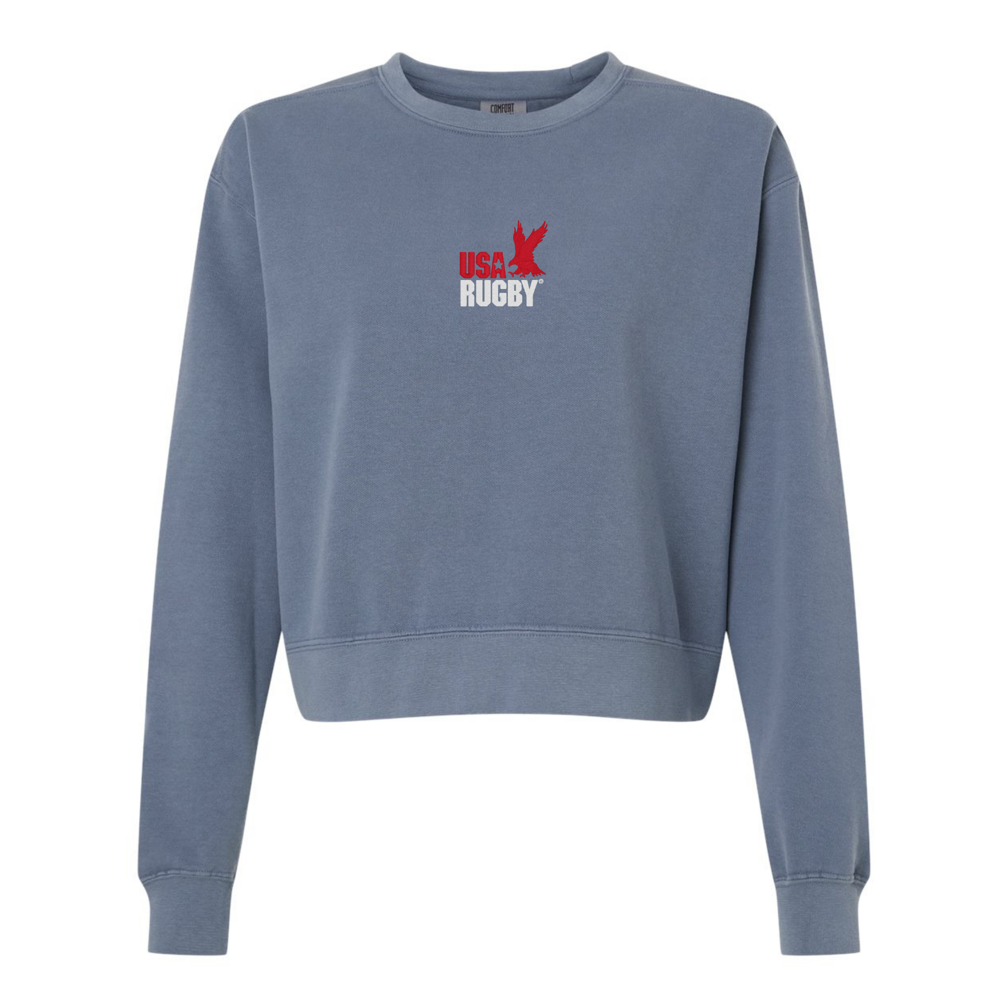 Image of Women's USA Rugby Throwback Mid-Length Crewneck Sweatshirt