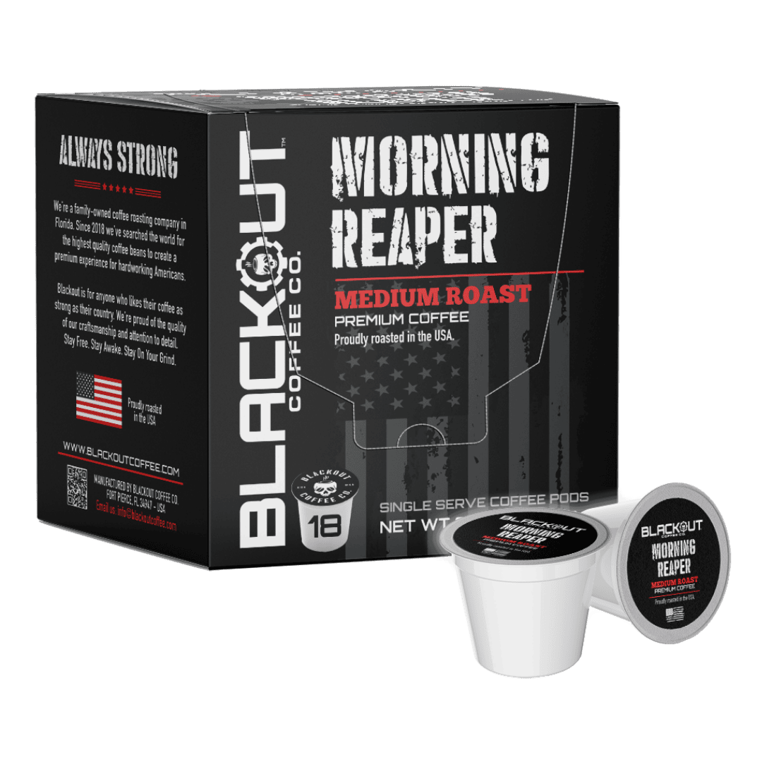 Image of MORNING REAPER MEDIUM ROAST COFFEE PODS 18CT