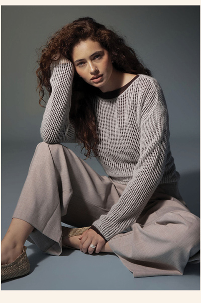 Aubrie Knit Detail Sweater