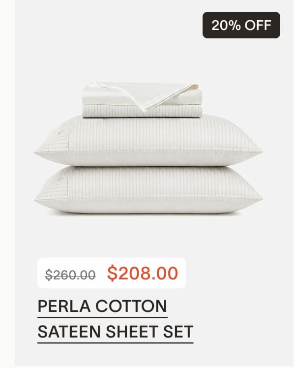 Perla Cotton Sateen Sheet Set