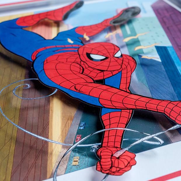 Lookout, It's Spider-Man! Framed Cel Shadowbox