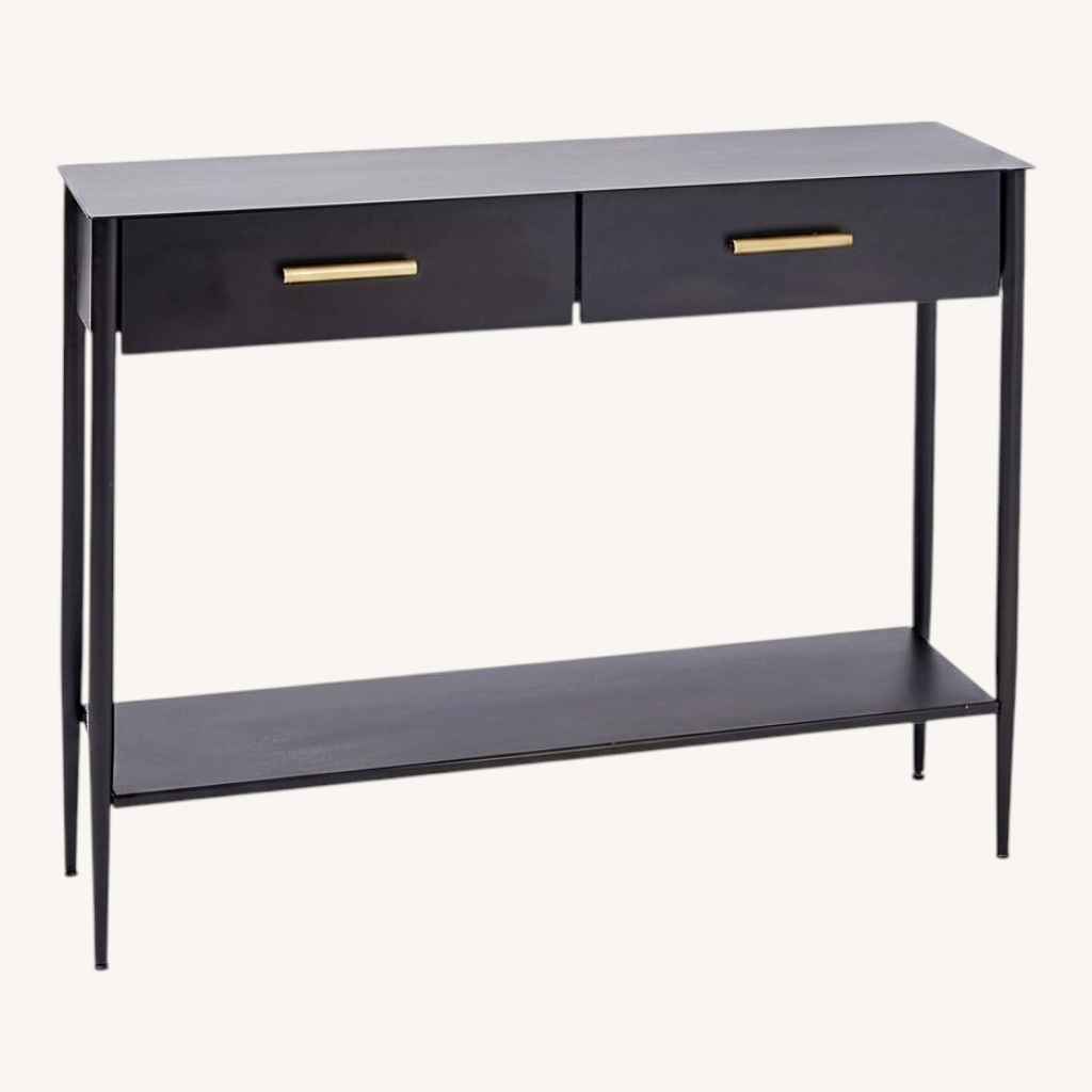 Image of West Elm Black Metalwork Console