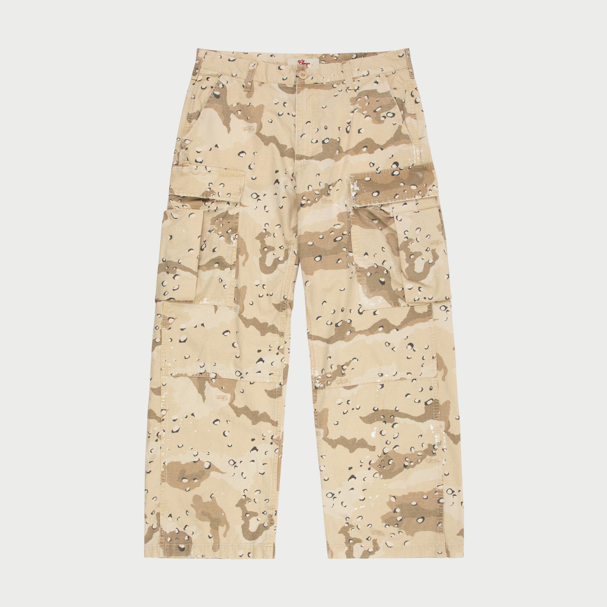 Image of Wide Leg Cargo Pants (Desert Storm Camo)