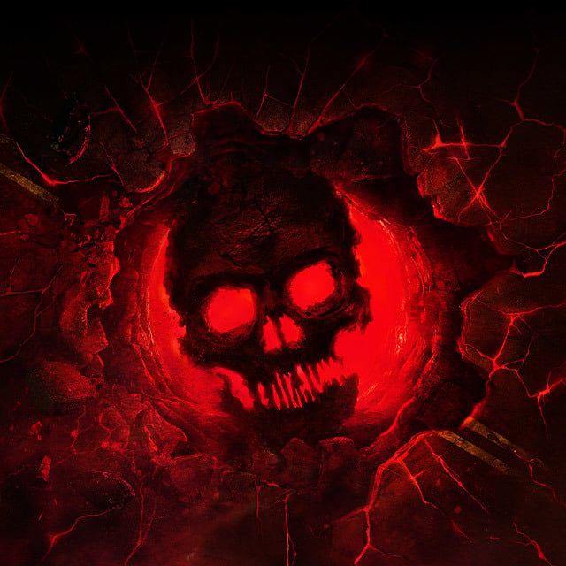The Gears of War skull logo.