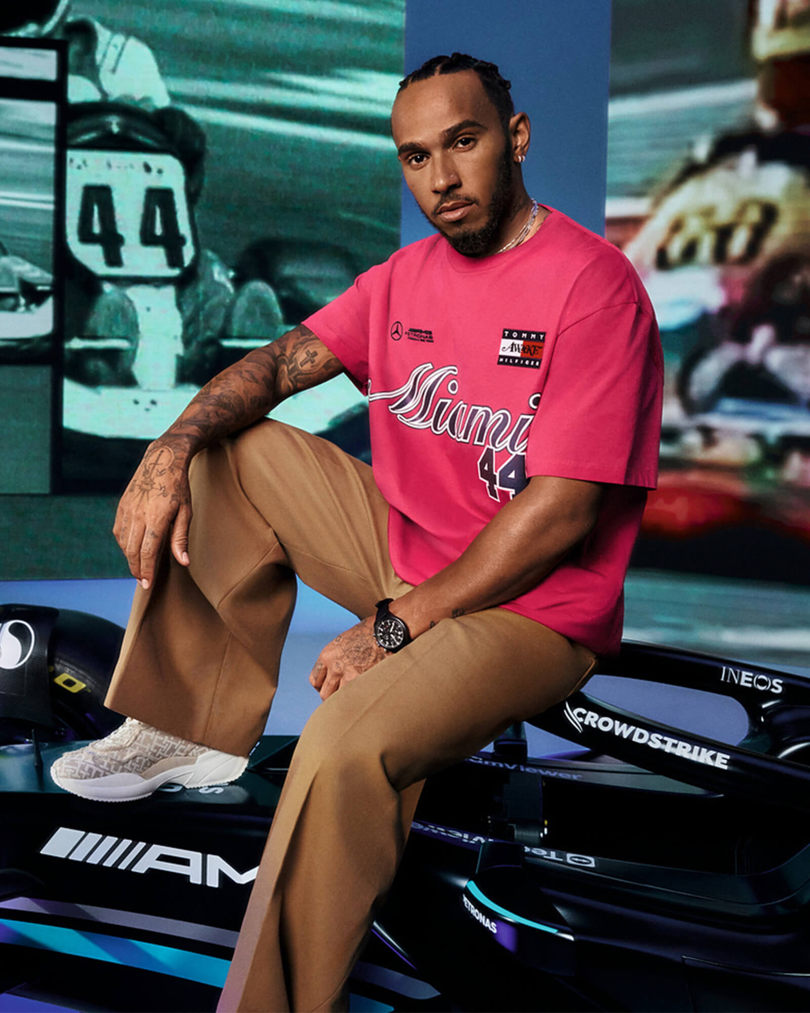 Image of Tommy x Mercedes-AMG F1 x Awake NY Tee Diva Pink