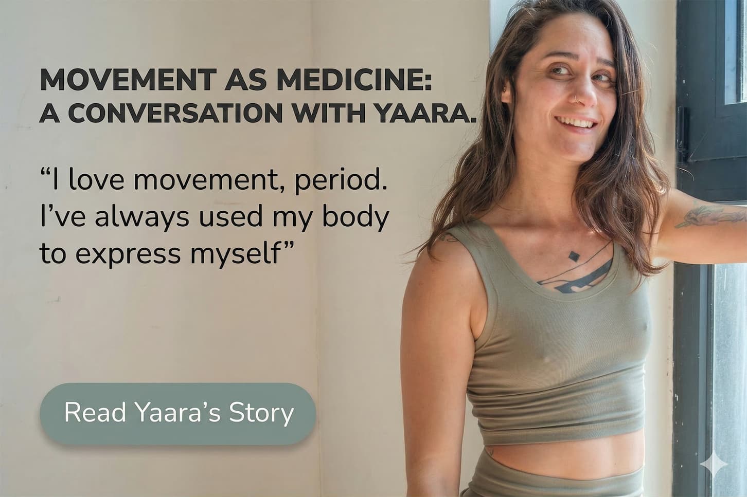Read Yaara's story on Ripple Yoga Wear blog