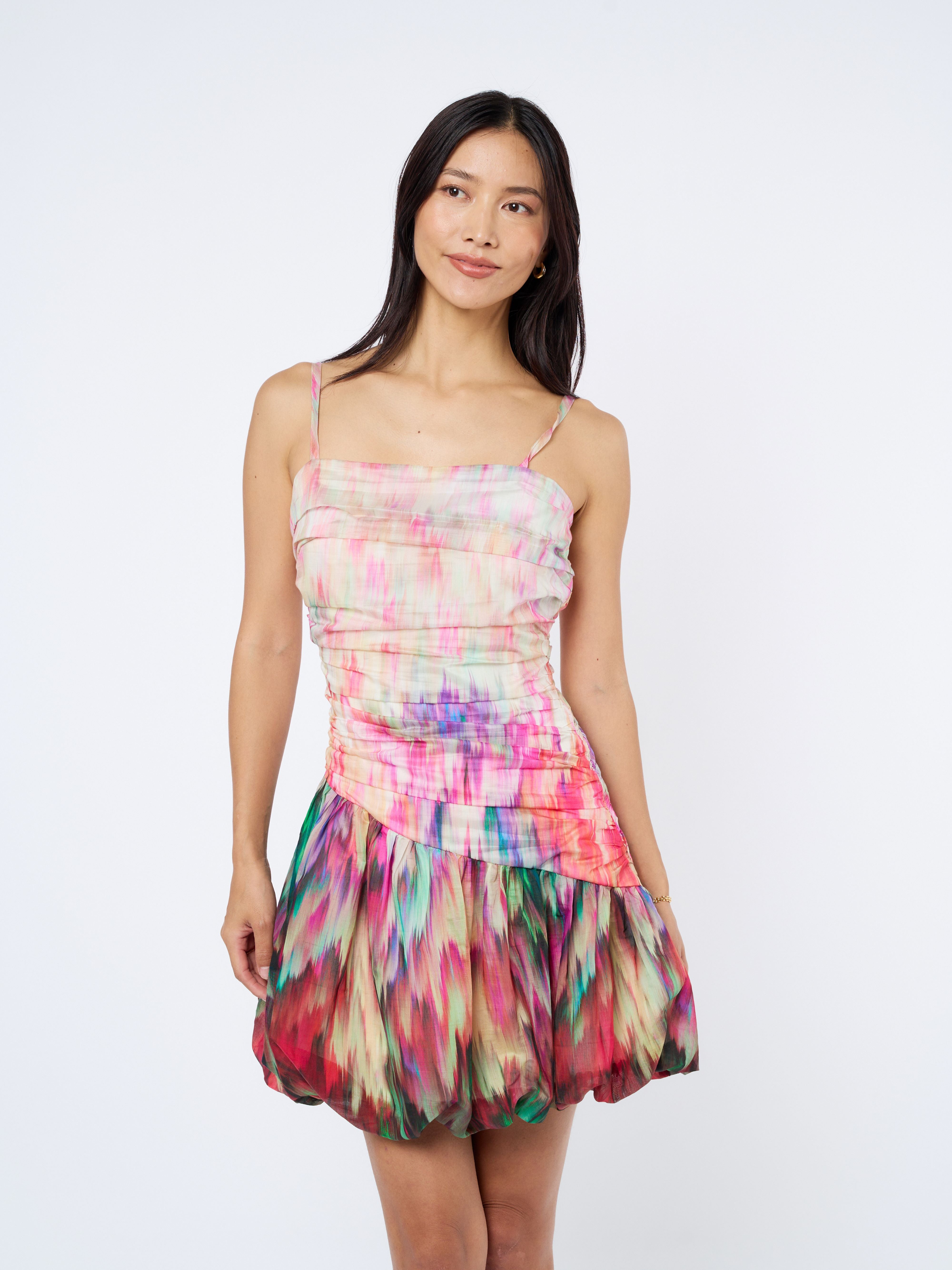 Image of Remi Bubble Hem Sleeveless Mini Dress