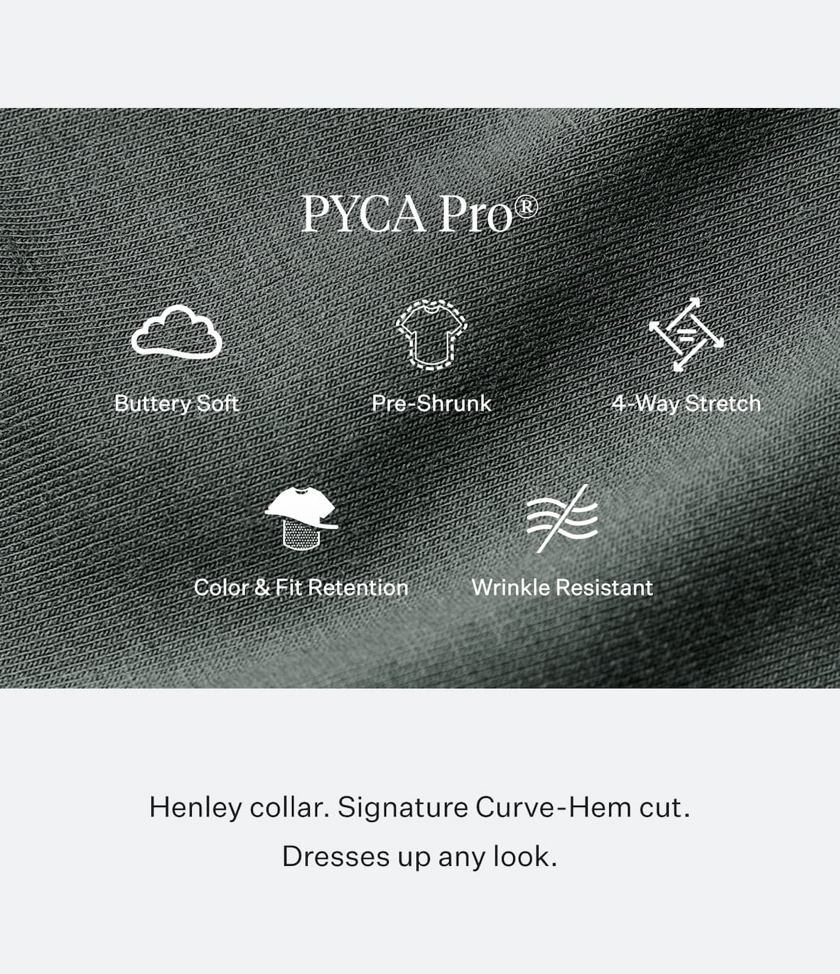 AO Henley Curve-Hem Tee