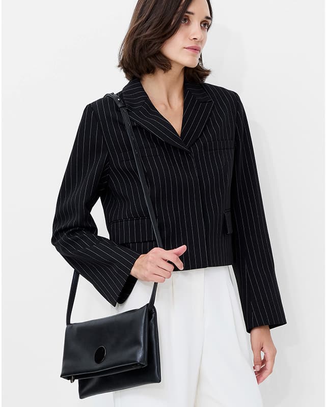 Morgan Tailored Pinstripe Cropped Blazer