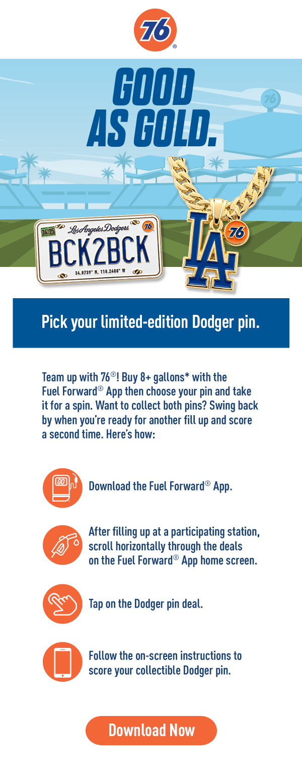Get Your Dodger Pins for Back-2-Back Wins