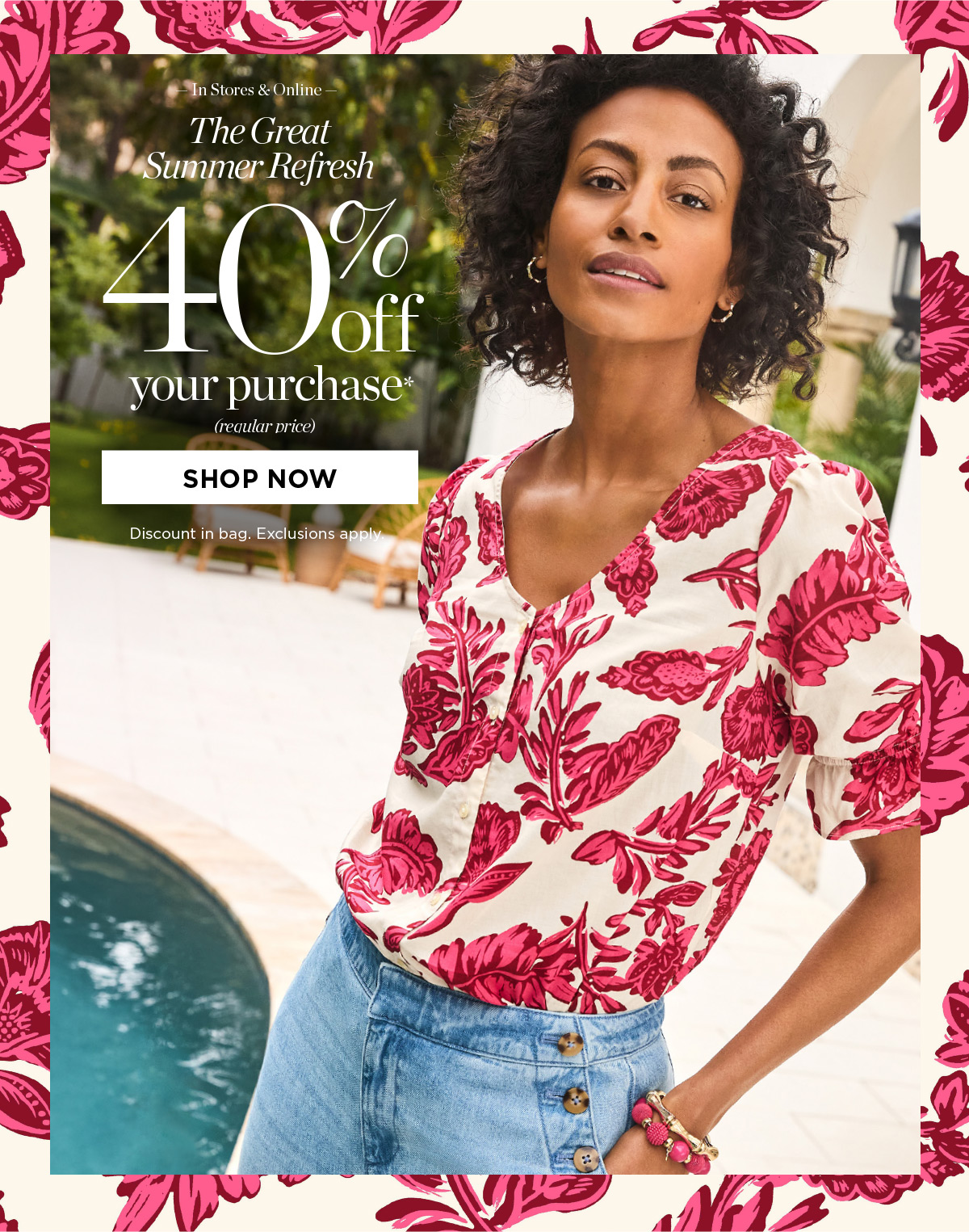 40% off your purchase | Shop Now