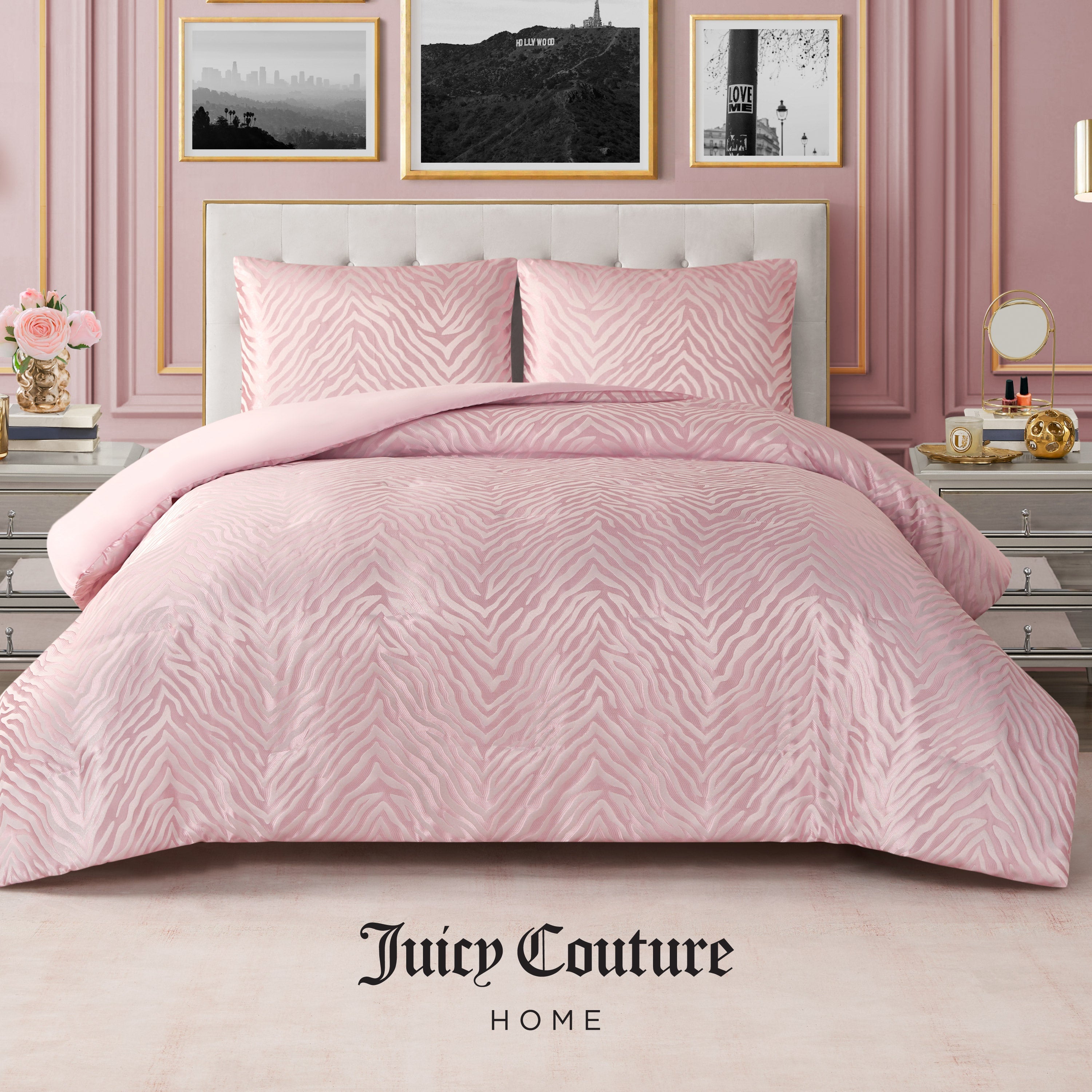 Image of Sparkle Zebra Jacquard Comforter Set