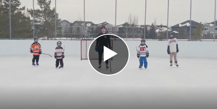 Video of hockey players on ice