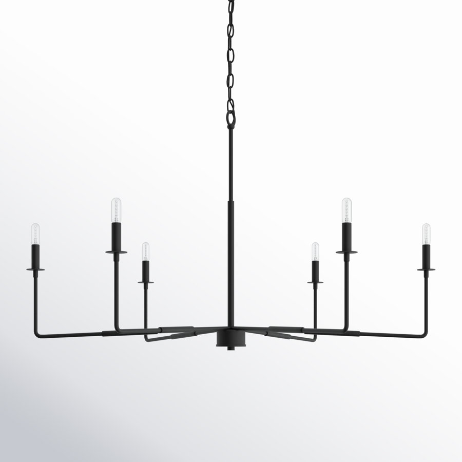 Alysa 6 - Light Candle Style Classic Chandelier