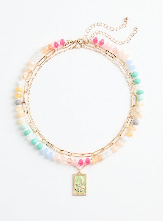 Tarot Beaded Layered Necklace