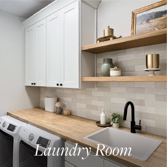 Weston White Shaker in Laundry Room