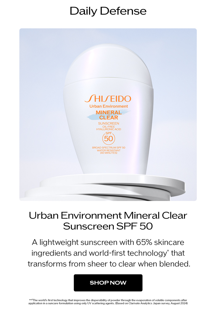 Urban Environment Mineral Clear Sunscreen SPF 50