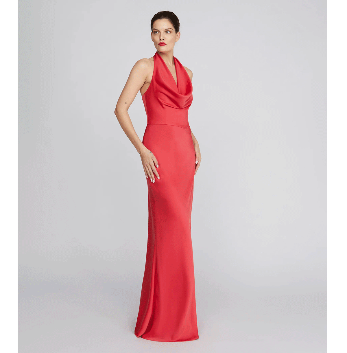 Marcheline Crepe Gown (Sangria)