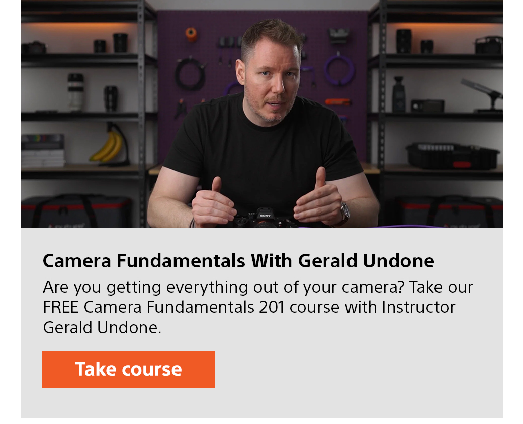 Camera Fundamentals With Gerald Undone | Are you getting everything out of your camera? Take our FREE Camera Fundamentals 201 course with Instructor Gerald Undone. Take course