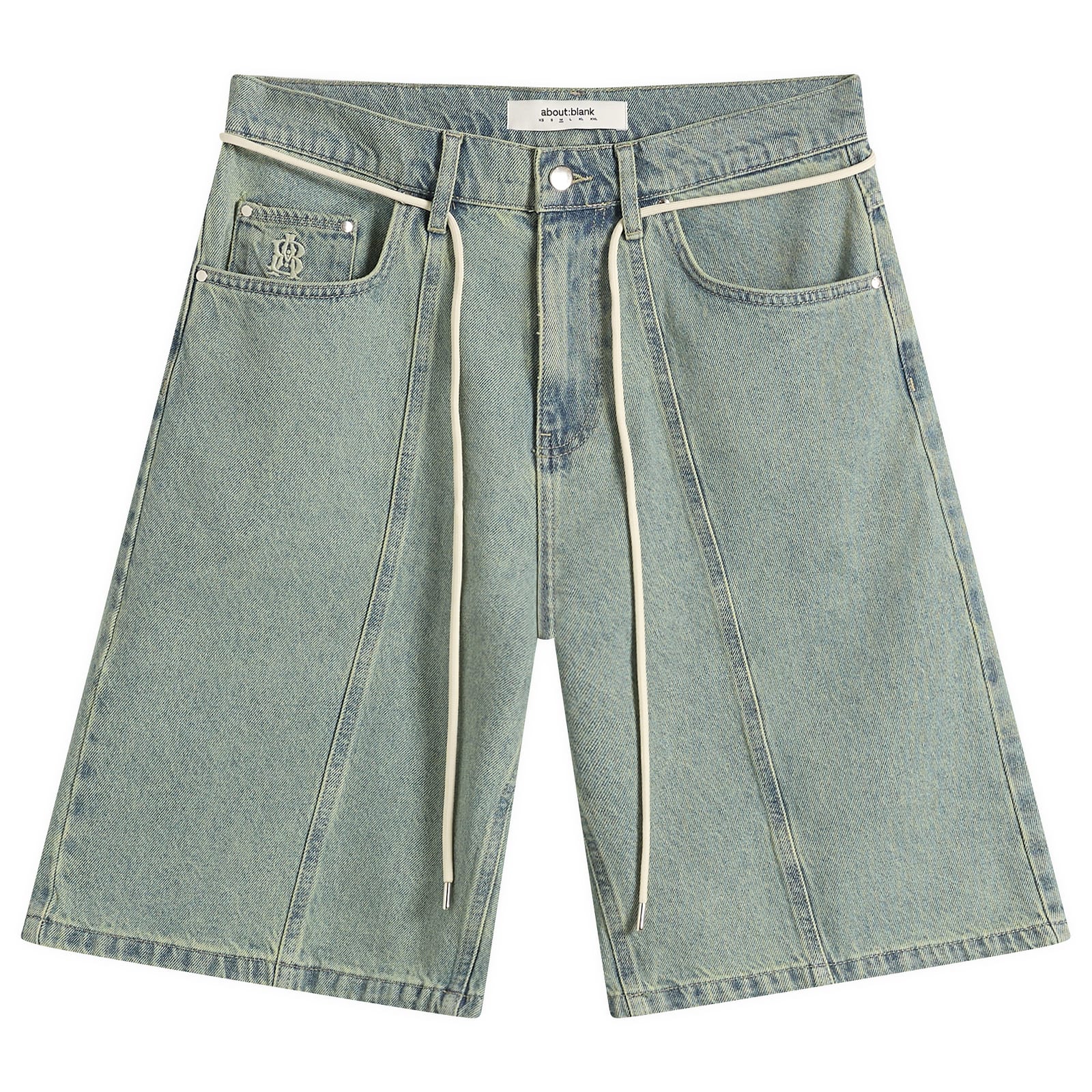 about:blank Felled Denim Short