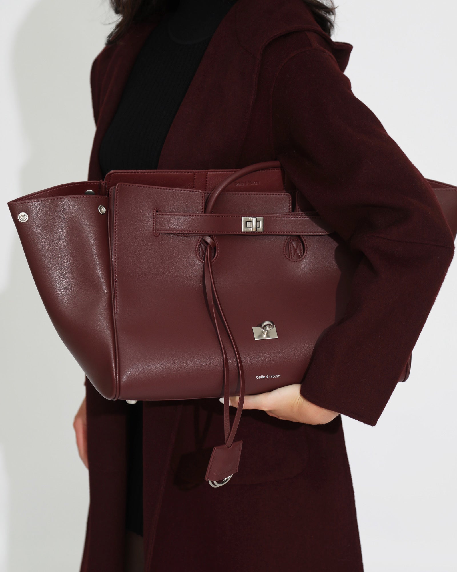 Image of Rude Boy Large Tote Bag - Burgundy