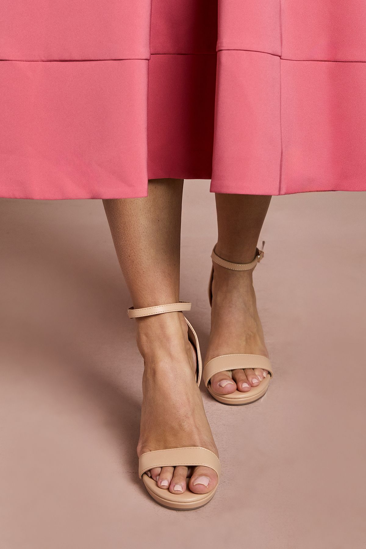 Talia Faux Leather Platform High Heeled Sandals