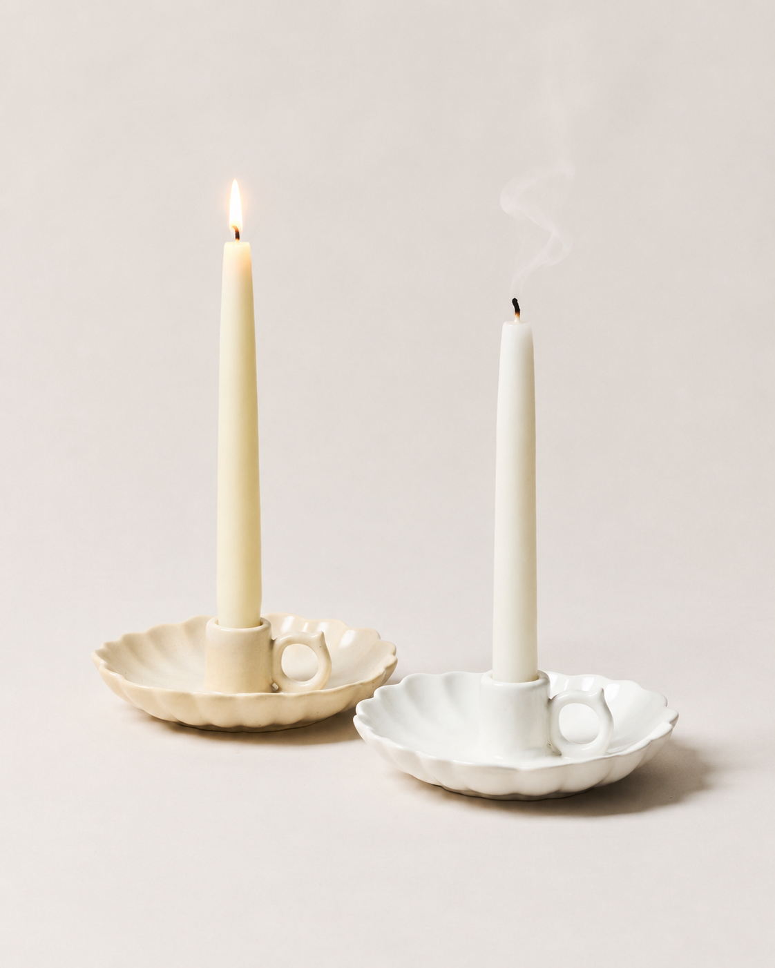 Cottage Scalloped Candlestick