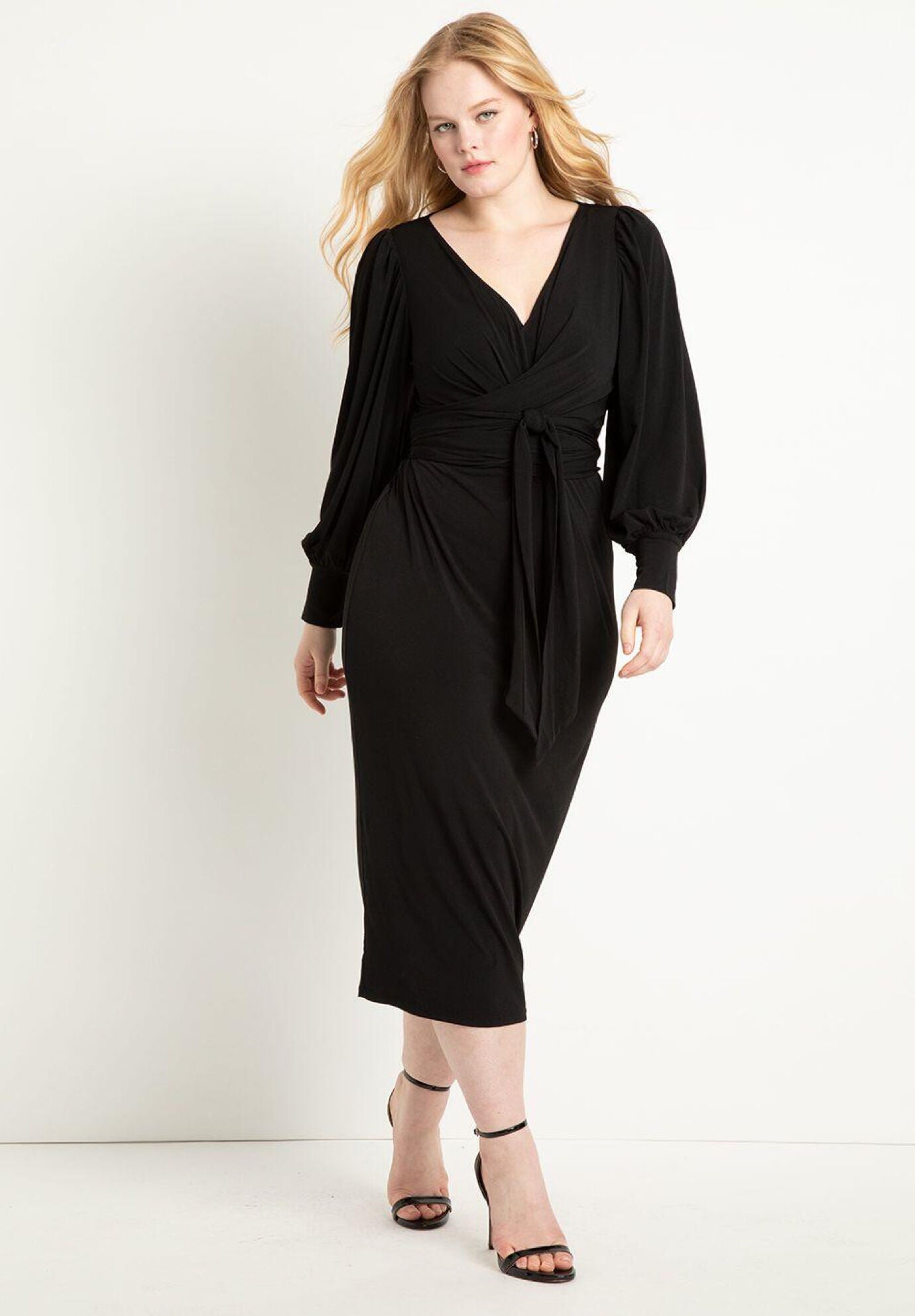 Cross Front Midi Dress﻿