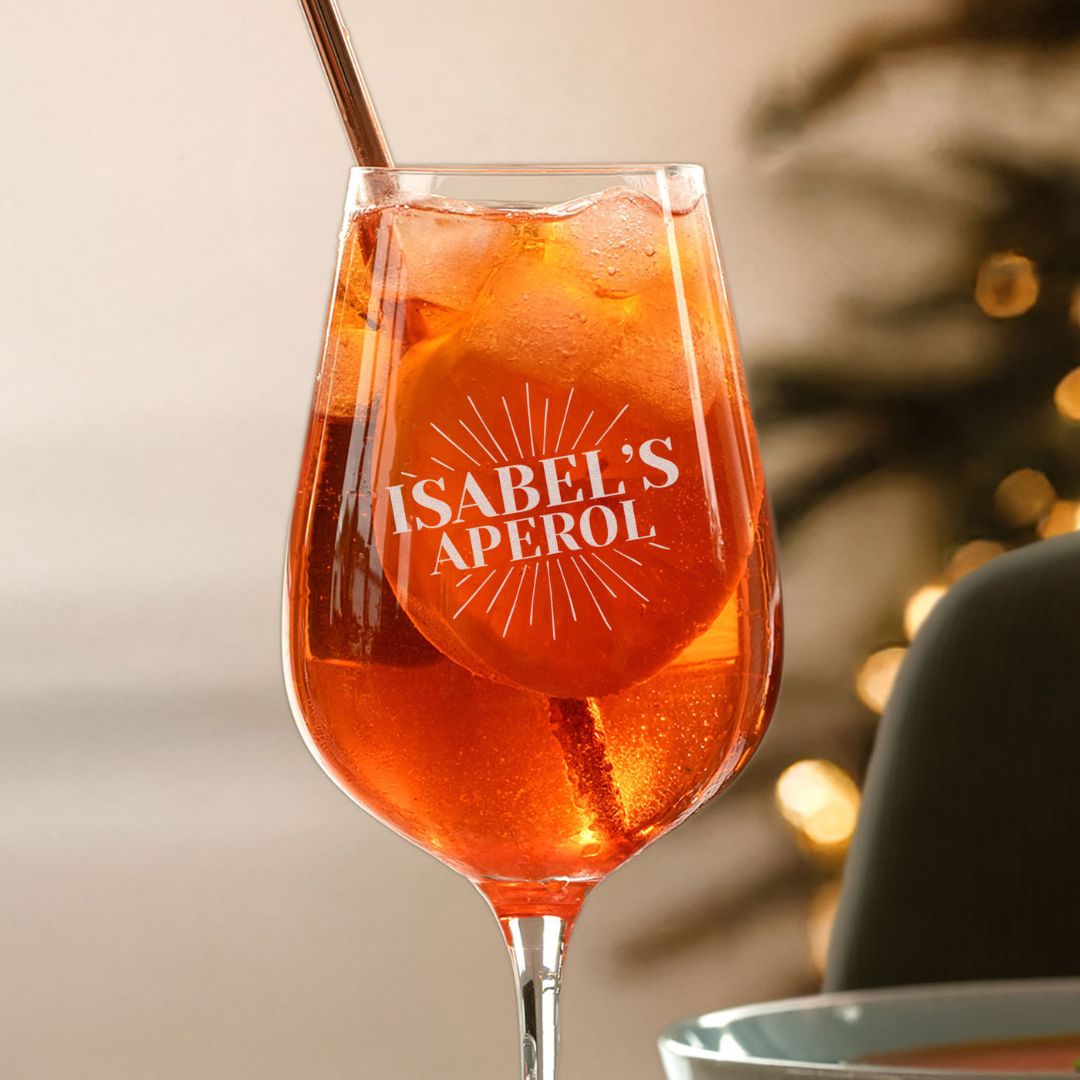 Image of Personalised Aperol Spritz Logo Glass